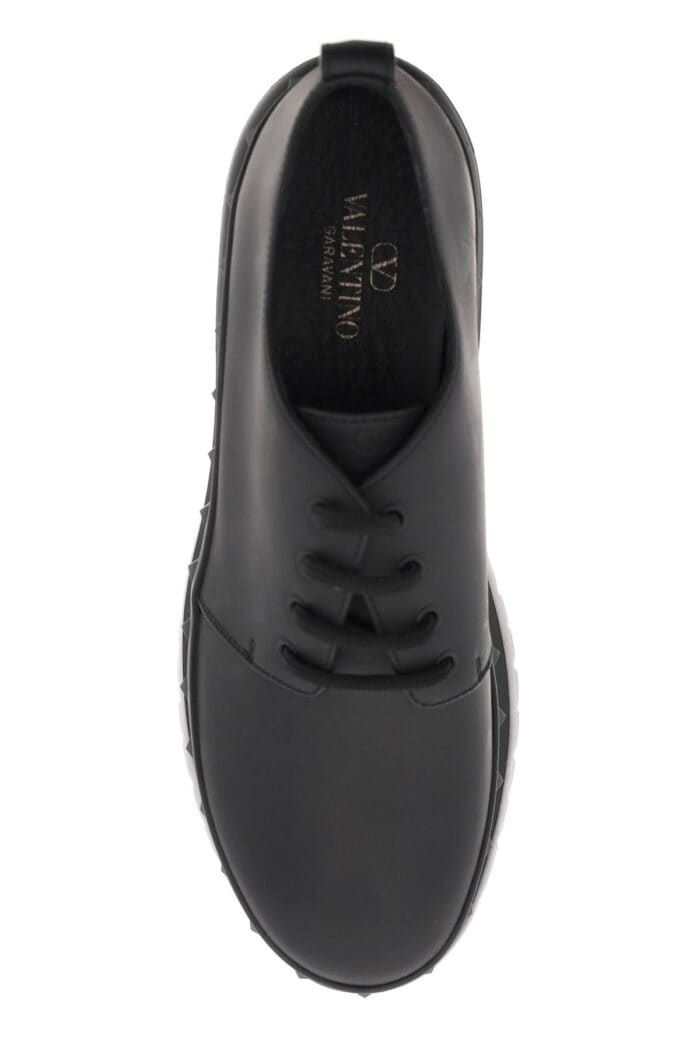 Valentino Garavani Rockstud M-way Leather Derby Shoes