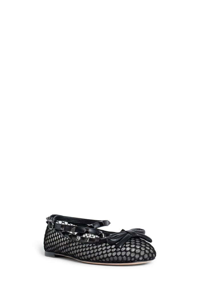 Valentino Garavani Rockstud Mesh Ballerinas