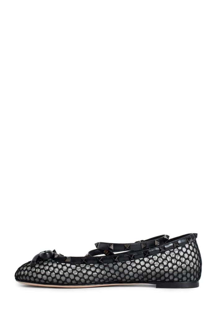 Valentino Garavani Rockstud Mesh Ballerinas