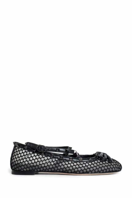 Valentino Garavani Rockstud Mesh Ballerinas