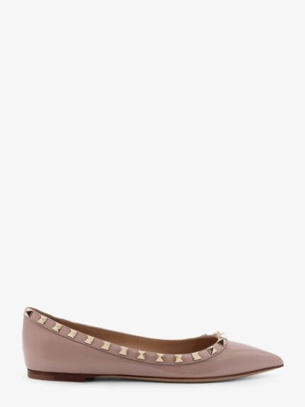 Valentino Garavani Rockstud Patent Leather Ballerinas