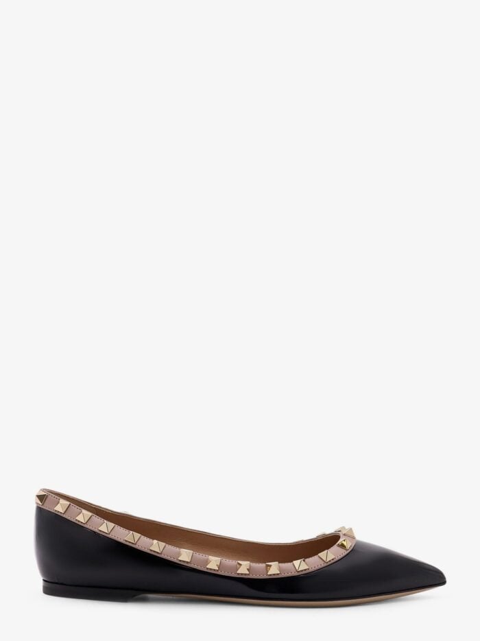 Valentino Garavani Rockstud Patent Leather Ballerinas