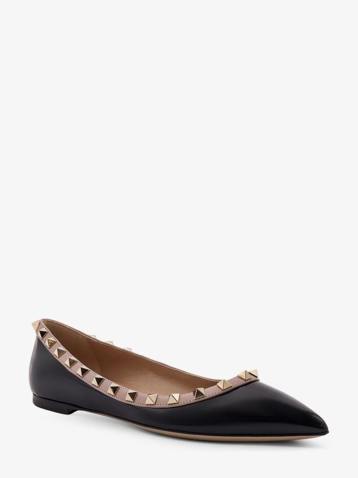 Valentino Garavani Rockstud Patent Leather Ballerinas