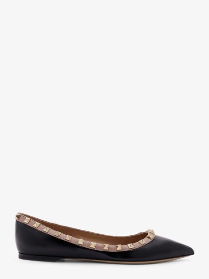 Valentino Garavani Rockstud Patent Leather Ballerinas