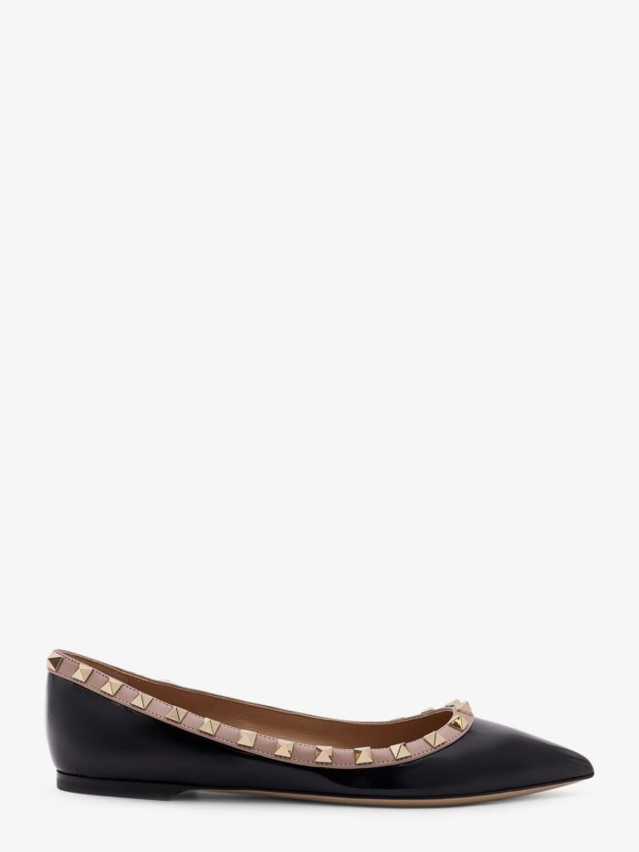 Valentino Garavani Rockstud Patent Leather Ballerinas
