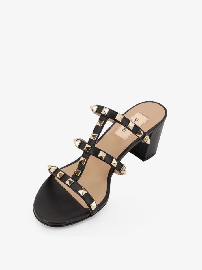 Valentino Garavani Rockstud Slide Leather Sandals
