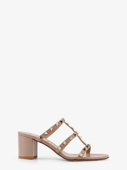Valentino Garavani Rockstud Slide Leather Sandals
