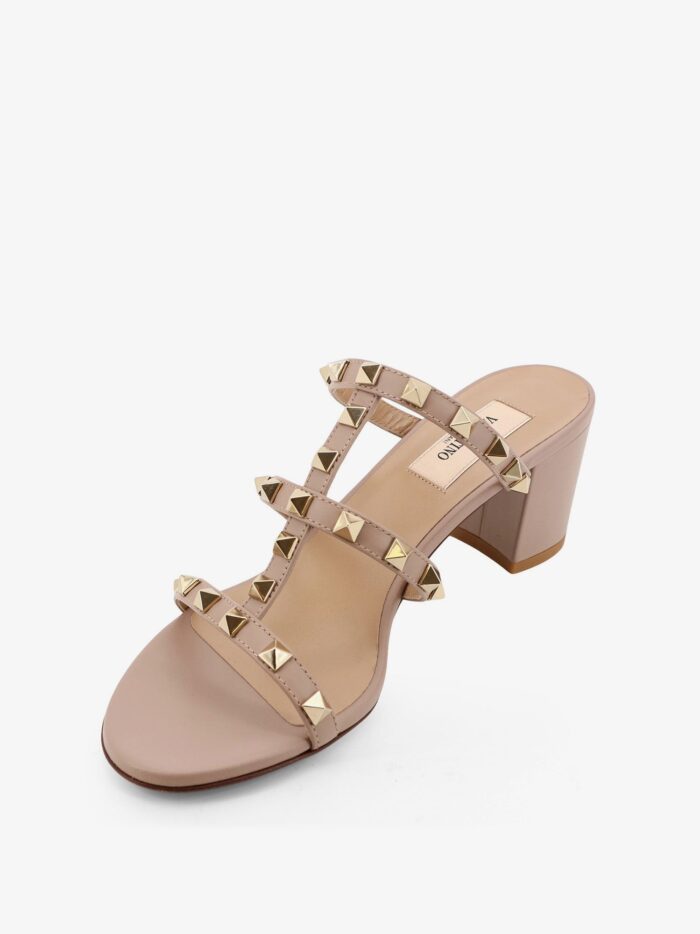 Valentino Garavani Rockstud Slide Leather Sandals