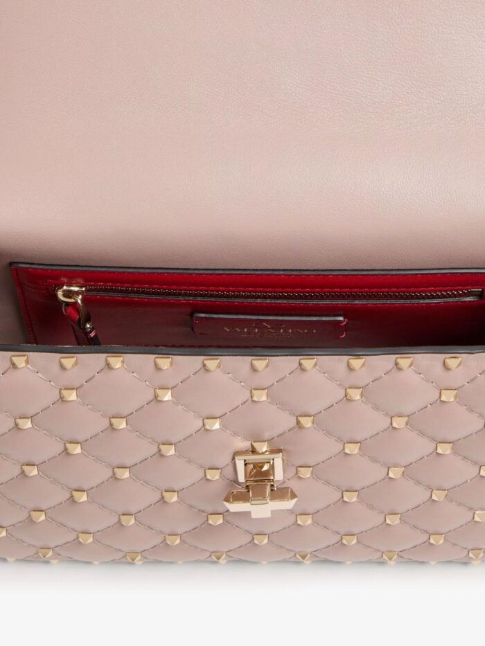 Valentino Garavani Rockstud Spike Leather Crossbody Bag With Iconic All-over Studs