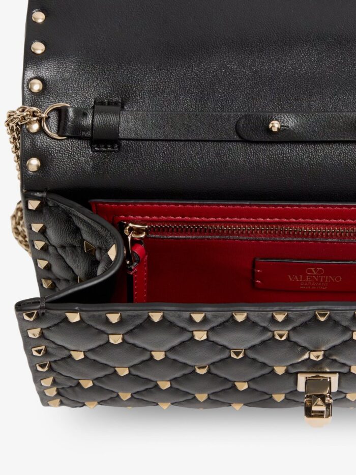 Valentino Garavani Rockstud Spike Leather Crossbody Bag With Iconic All-over Studs