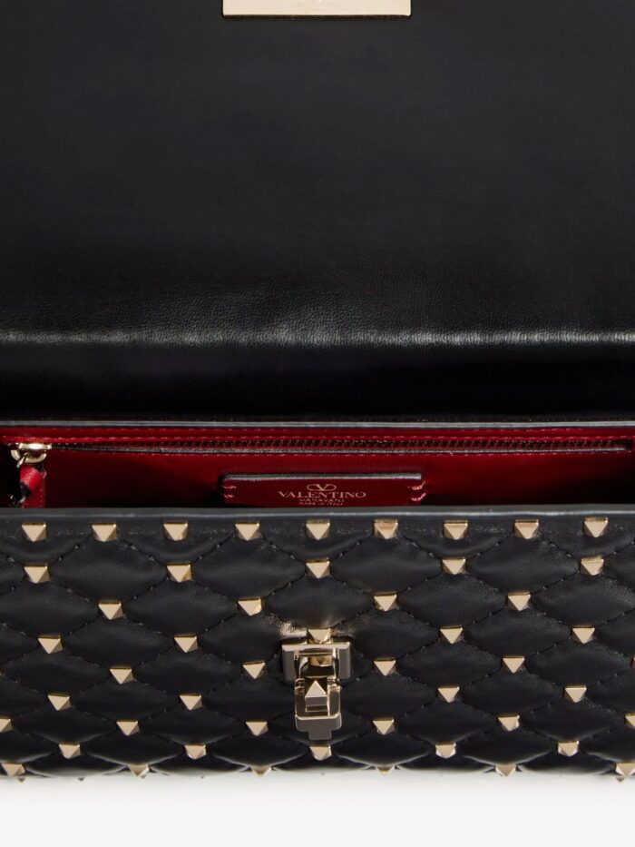 Valentino Garavani Rockstud Spike Leather Crossbody Bag With Iconic All-over Studs