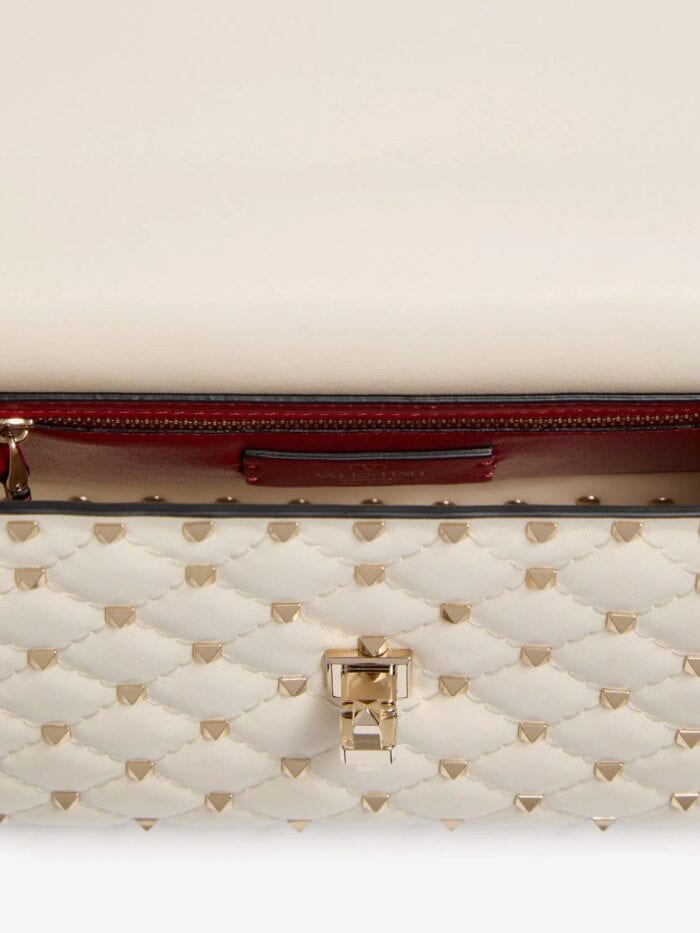 Valentino Garavani Rockstud Spike Leather Crossbody Bag With Iconic All-over Studs