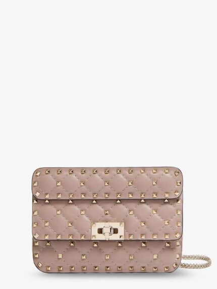 Valentino Garavani Rockstud Spike Leathercrossbody Bag With Iconic All-over Studs