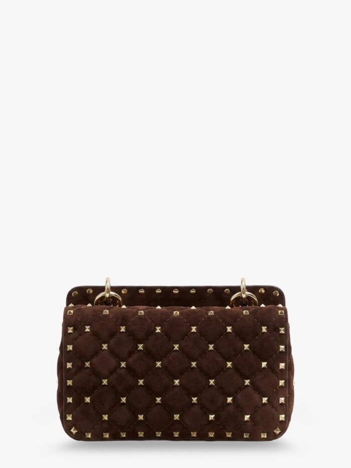 Valentino Garavani Rockstud Spike Suede Crossbody Bag With All-over Studs
