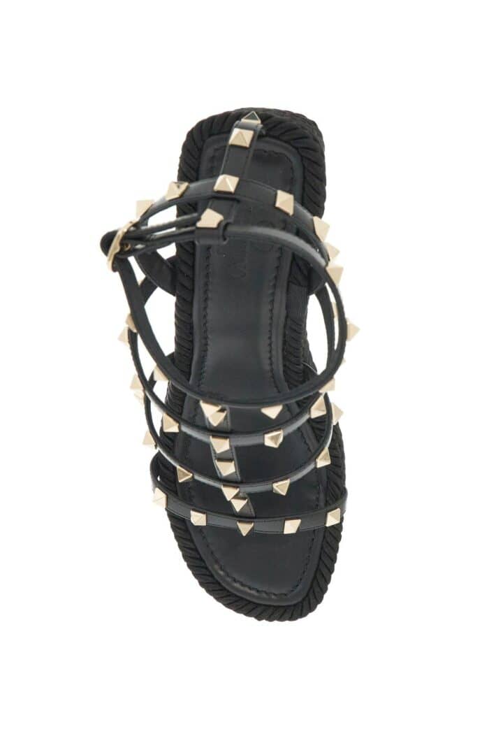 VALENTINO GARAVANI Rockstud Wedge Sand