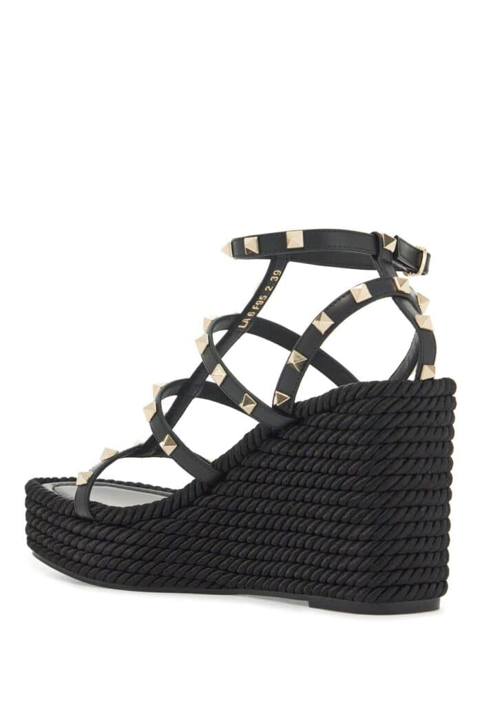 VALENTINO GARAVANI Rockstud Wedge Sand