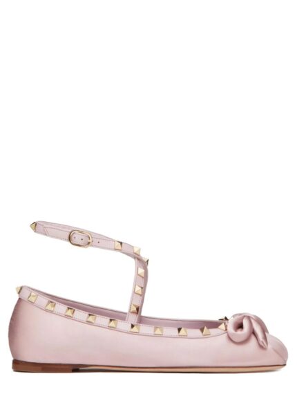 Valentino Garavani SATIN "ROCKSTUD" BALLERINA