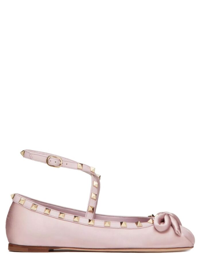 Valentino Garavani SATIN "ROCKSTUD" BALLERINA