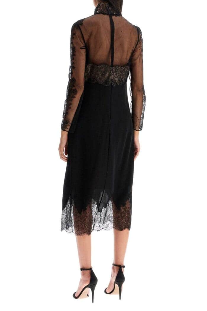 VALENTINO GARAVANI Silk And Lace Dress