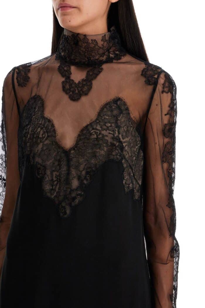 VALENTINO GARAVANI Silk And Lace Dress