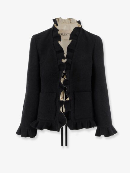 Valentino Garavani Silk Blazer With Frontal Knot