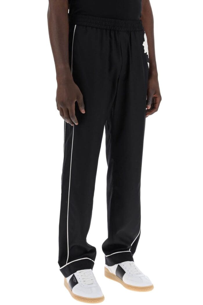 VALENTINO GARAVANI Silk Poplin Trousers In Eight