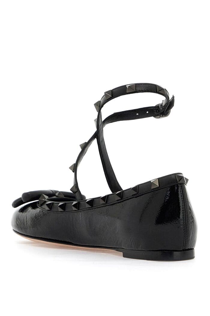 VALENTINO GARAVANI Silk Rockstud Ballet Flats