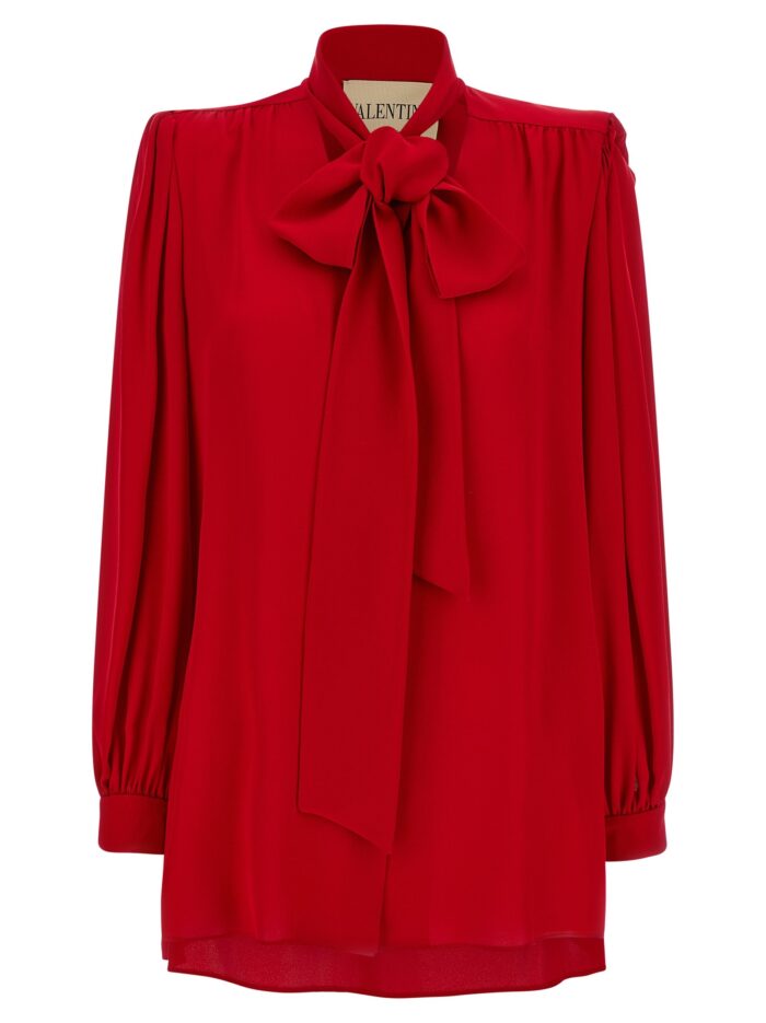 valentino garavani silk shirt with bow Valentino Garavani Silk Shirt With Bow