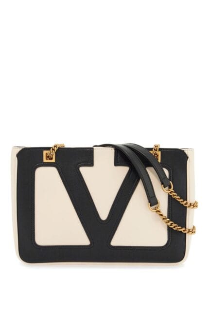 VALENTINO GARAVANI Small Bicolor Tote With Mixed Handles