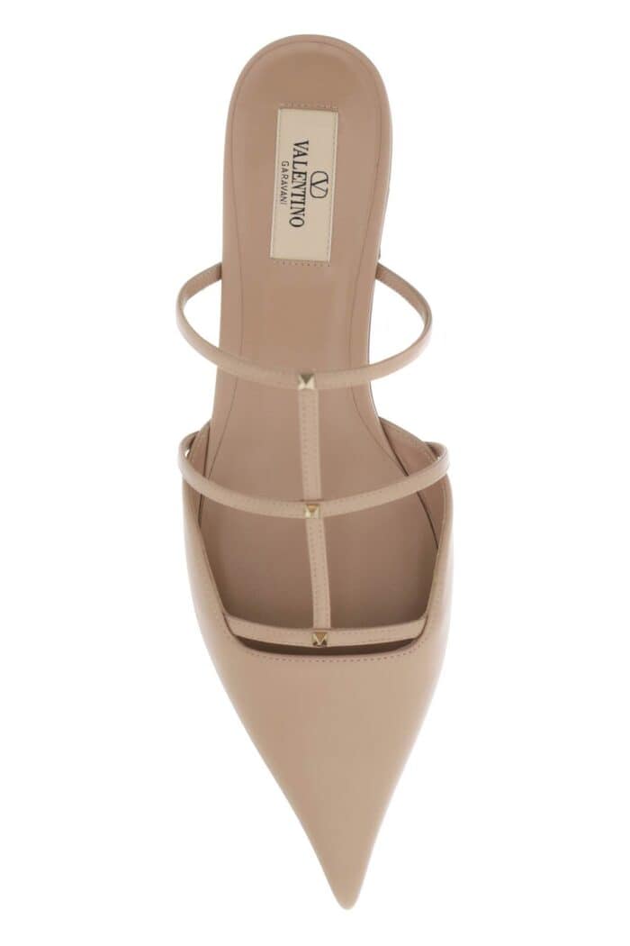 VALENTINO GARAVANI Smooth Leather Rockstud Wispy Mules