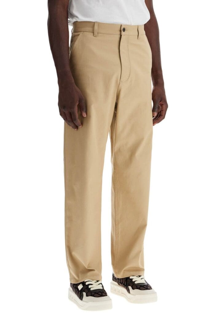 VALENTINO GARAVANI Stretch Canvas Cargo Pants For Men.