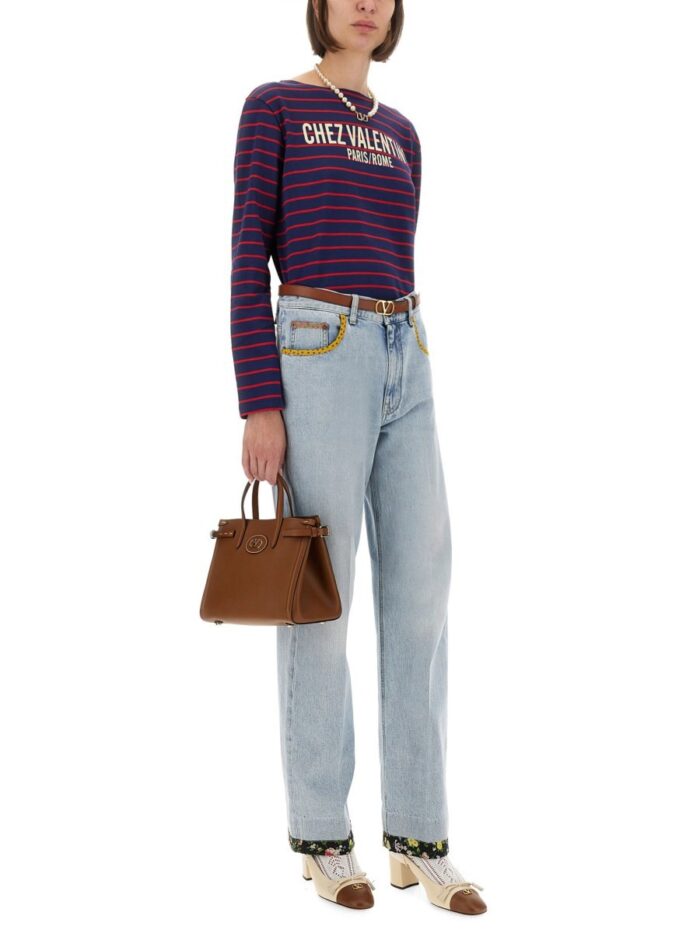 Valentino Garavani STRIPED COTTON JERSEY T-SHIRT