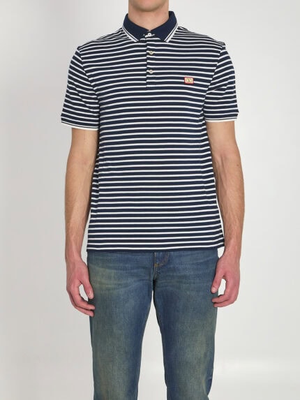 Valentino Garavani Striped pique polo shirt