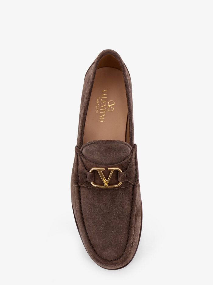 Valentino Garavani Suede Loafers With Metal VLogo Signature