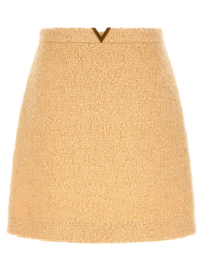 valentino garavani 'v gold' skirt Valentino Garavani 'V Gold' Skirt