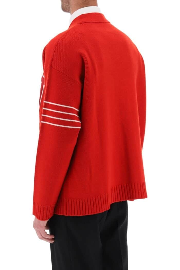 Valentino Garavani V Patch Wool Cardigan