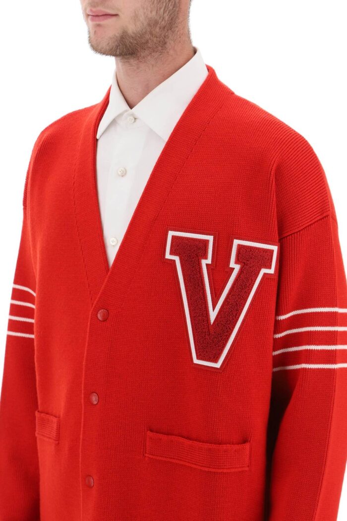 Valentino Garavani V Patch Wool Cardigan