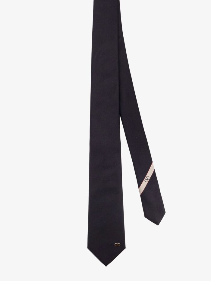 Valentino Garavani Valentie Silk Tie With VLogo Signature Detail