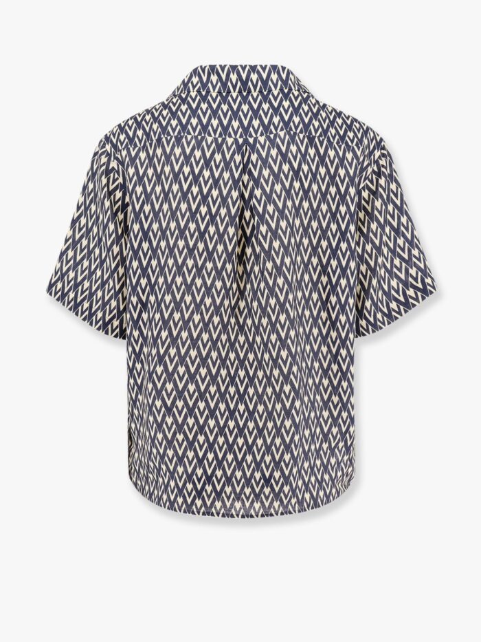 Valentino Garavani Valentino Linen Shirt With Toute La V All-over Print