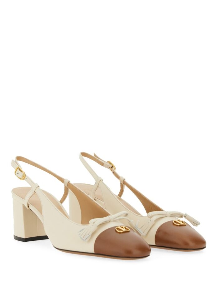 Valentino Garavani "VALET DU ROI" SLINGBACK DÉCOLLETÉ IN KIDSKIN