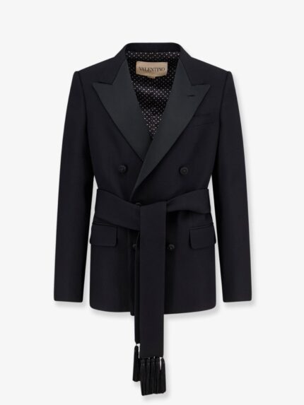 Valentino Garavani Virgin Wool Blazer With Belt