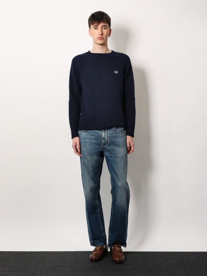 Valentino Garavani Virgin Wool Sweater With Vlogo Embroidery