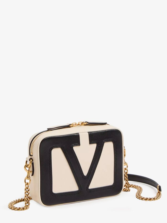 Valentino Garavani Viva Superstar Leather Shoulder Bag With Maxi VLogo Signature
