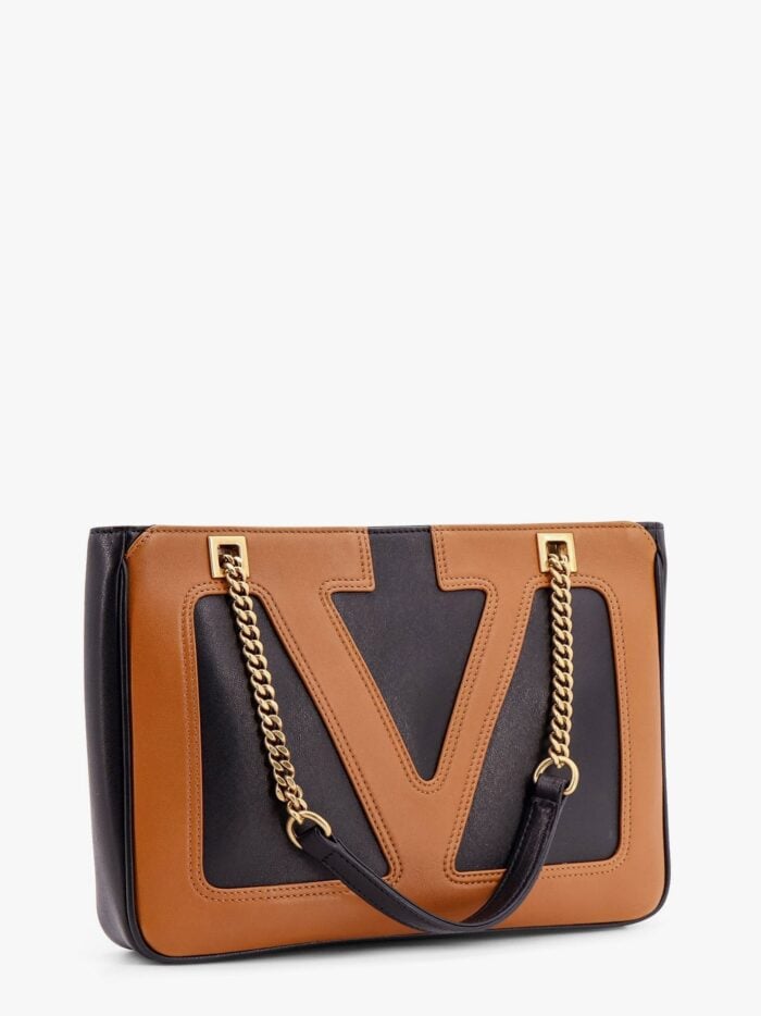 Valentino Garavani Viva Superstar Leather Shoulder Bag With Maxi Vlogo Signature On The Front
