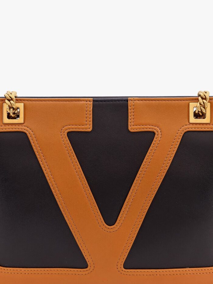 Valentino Garavani Viva Superstar Leather Shoulder Bag With Maxi Vlogo Signature On The Front