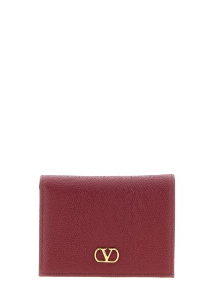Valentino Garavani 'VLogo' Burgundy Wallet