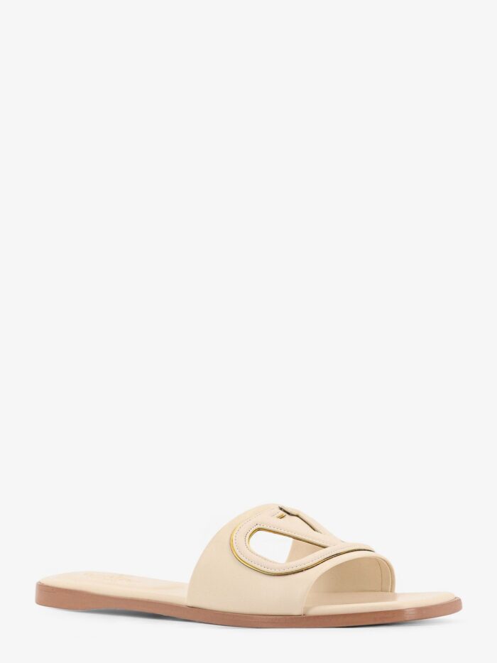 Valentino Garavani Vlogo Cut-out Leather Slides