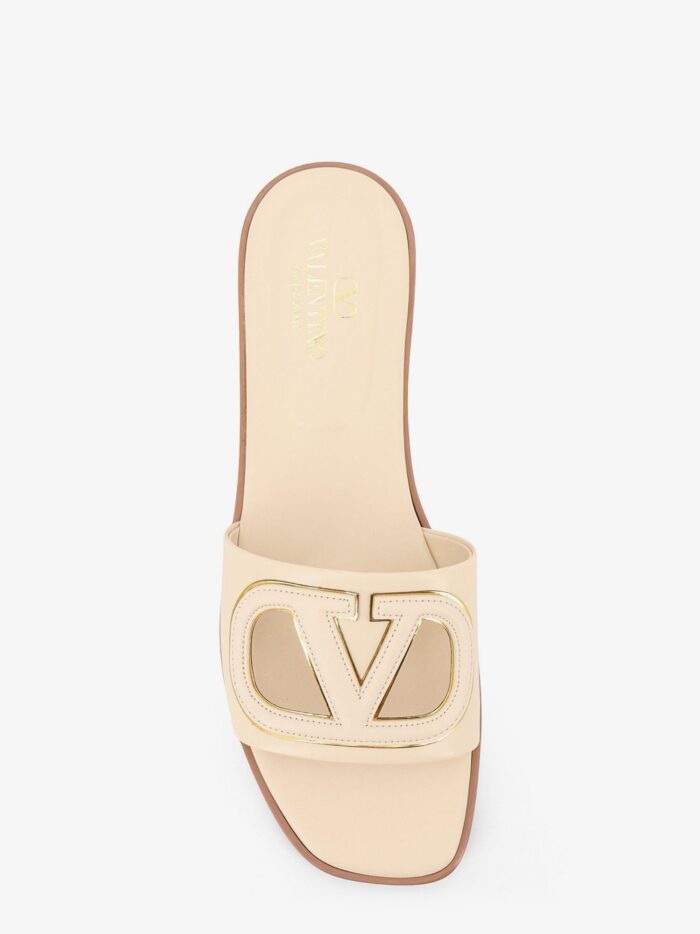 Valentino Garavani Vlogo Cut-out Leather Slides