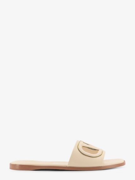 Valentino Garavani Vlogo Cut-out Leather Slides