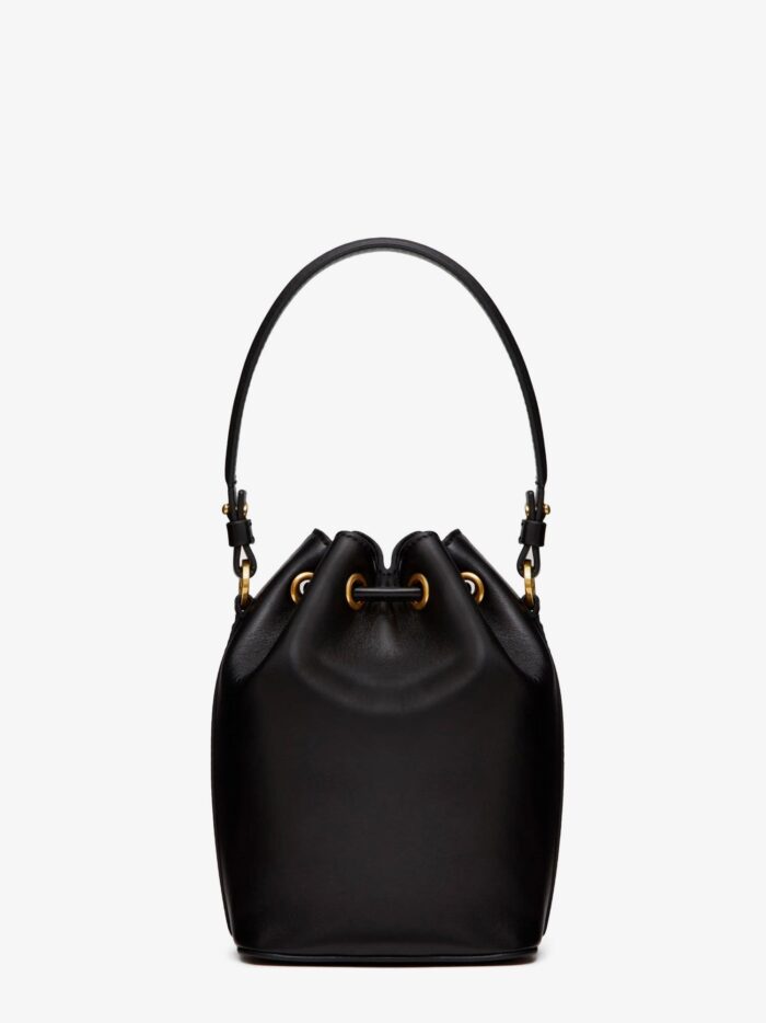 Valentino Garavani Vlogo Leather Bucket Bag